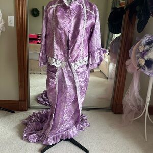 Elegant Purple Victorian-Style Dress